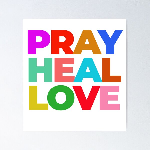 Item preview, PRAY HEAL LOVE designed and sold by alegnacreates.
