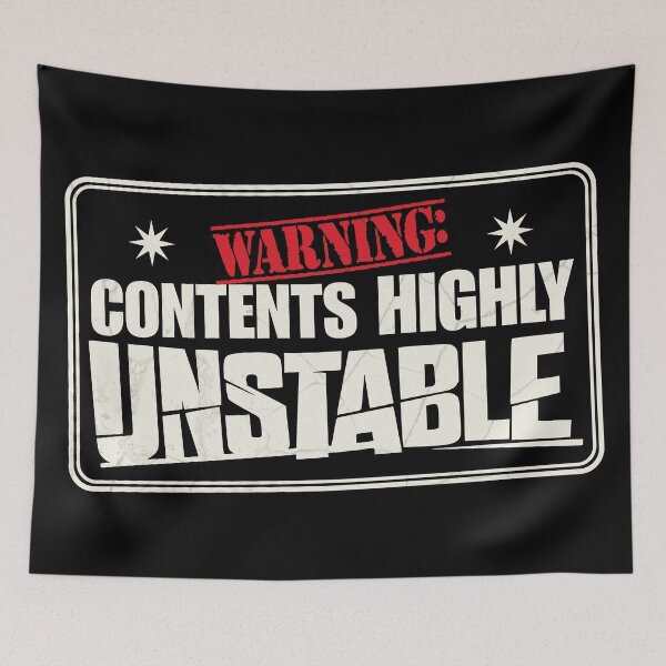 Item preview, Warning Contents Highly Unstable Funny Mental Chaos designed and sold by 1timelab.