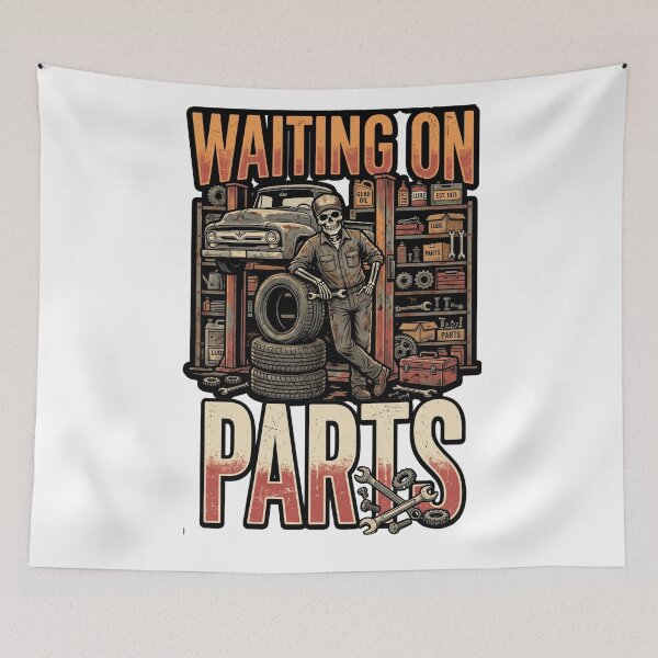 Item preview, waiting on parts car technician humor designed and sold by ArtDesignTp.