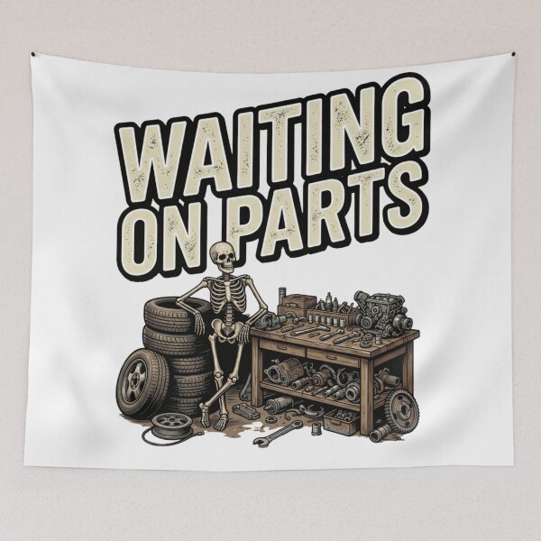 Item preview, waiting on parts funny mechanic skeleton designed and sold by ArtDesignTp.