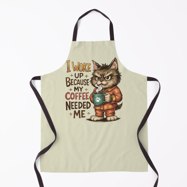 Item preview, I Woke Up Because My Coffee Needed Me Gift For Cats Lover designed and sold by MalwasBasket.
