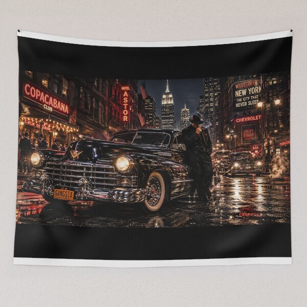 Item preview, Vintage Gangster New York City Night Classic Cadil designed and sold by riki2365.