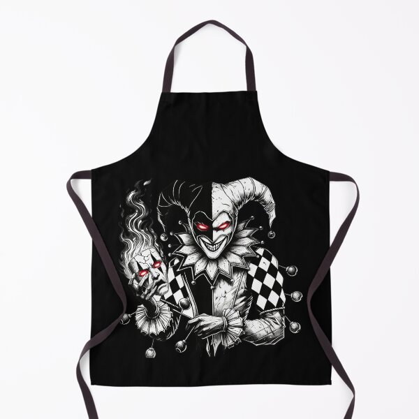 Item preview, Dark Harlequin Jester Mask Gothic Horror Checkerboard Art designed and sold by TheInkRaven.