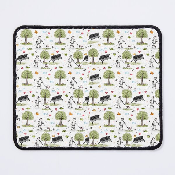 Item preview, Dog walking in the park designed and sold by Casperblox by the Markus Boys.