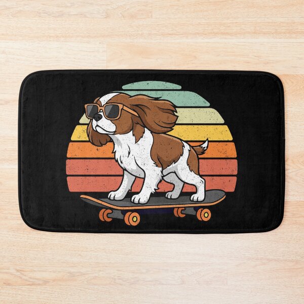 Item preview, Cavalier King Charles Spaniel Skateboard Dog Retro designed and sold by d247.