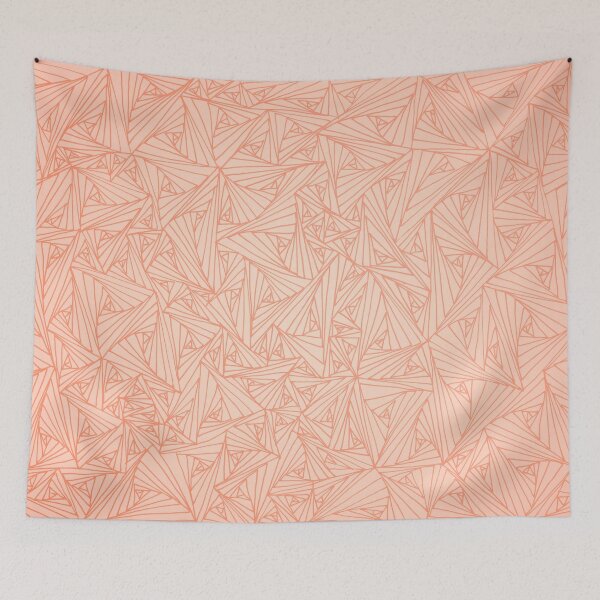 Item preview, Pink Peach Retro Geometric Waltz designed and sold by AlTaminga.