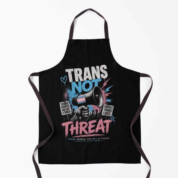Item preview, Trans Not a Threat Protest Megaphone LGBT Pride designed and sold by boboodesigns.