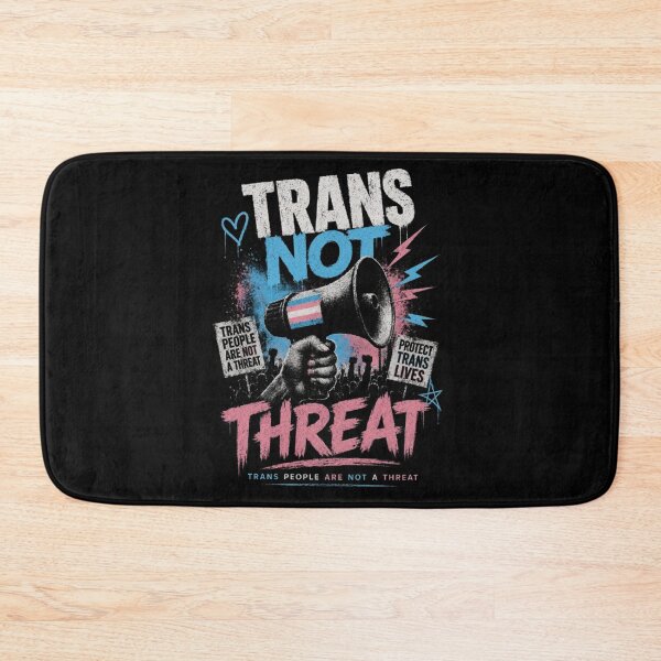 Item preview, Trans Not a Threat Protest Megaphone LGBT Pride  designed and sold by boboodesigns.