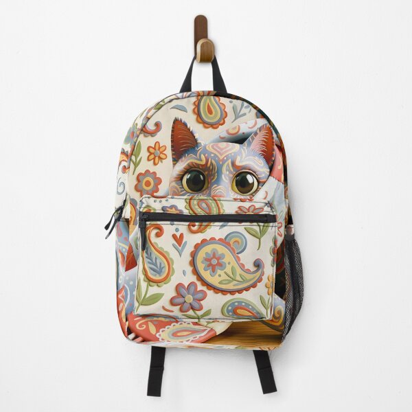 Item preview, Klimt Cat with Paisley Flowers designed and sold by Vicky Brago-Mitchell®.