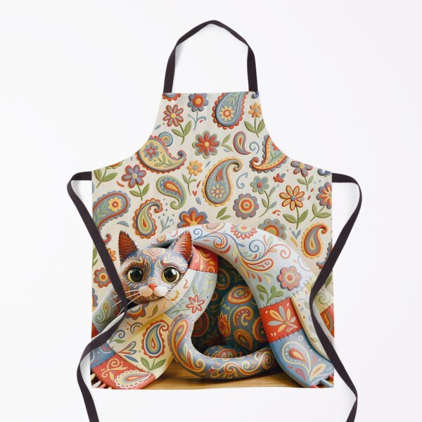 Item preview, Klimt Cat with Paisley Flowers designed and sold by Vicky Brago-Mitchell®.
