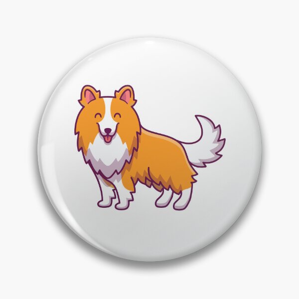 Item preview, Cute Happy Shetland Sheepdog Cartoon Illustration designed and sold by rchabnb.