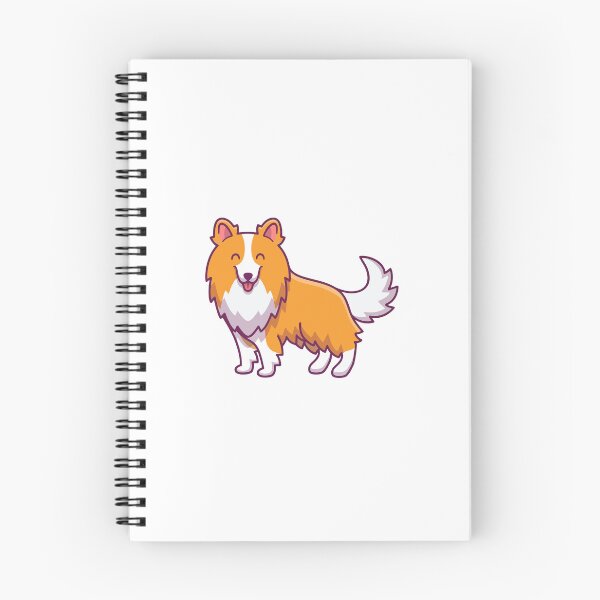 Item preview, Cute Happy Shetland Sheepdog Cartoon Illustration designed and sold by rchabnb.