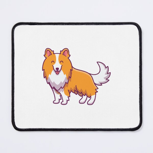Item preview, Cute Happy Shetland Sheepdog Cartoon Illustration designed and sold by rchabnb.