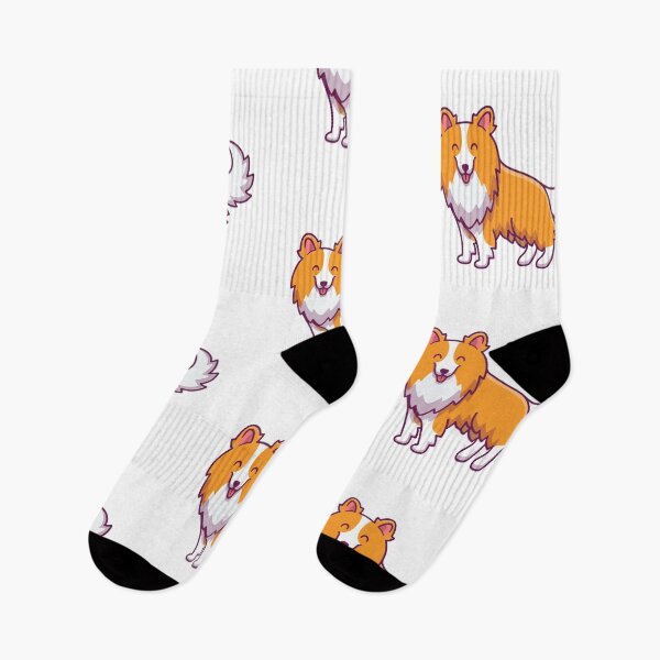 Item preview, Cute Happy Shetland Sheepdog Cartoon Illustration designed and sold by rchabnb.