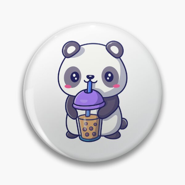 Item preview, Cute Panda Drinking Sweet Bubble Milk Tea designed and sold by rchabnb.