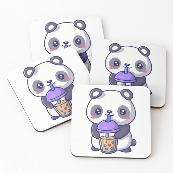Item preview, Cute Panda Drinking Sweet Bubble Milk Tea designed and sold by rchabnb.