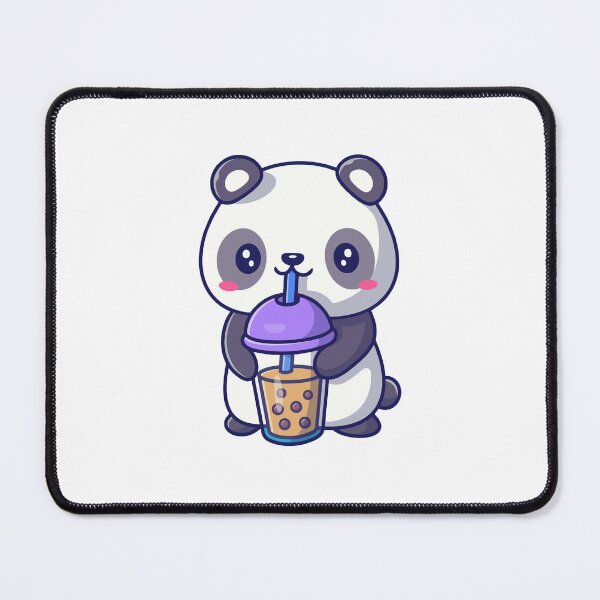 Item preview, Cute Panda Drinking Sweet Bubble Milk Tea designed and sold by rchabnb.