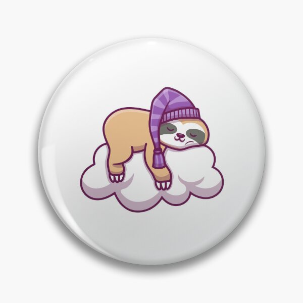Item preview, Cute Sleepy Sloth Napping on a Fluffy Cloud designed and sold by rchabnb.