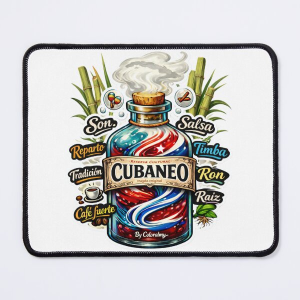 Item preview, Cubaneo – Cuban Culture Bottle Sticker | Salsa, Son, Rum & Coffee Art by Coloralmy designed and sold by Coloralmy.