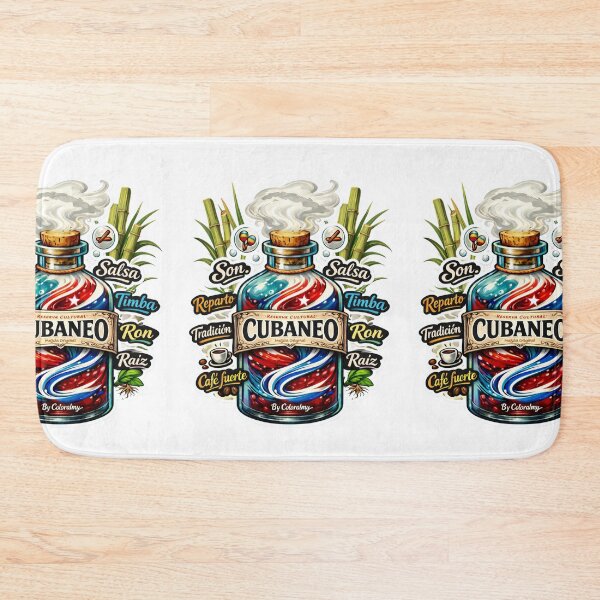 Item preview, Cubaneo – Cuban Culture Bottle Sticker | Salsa, Son, Rum & Coffee Art by Coloralmy designed and sold by Coloralmy.