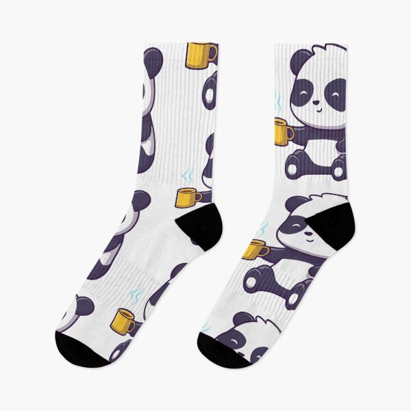 Item preview, Cute Sitting Panda Holding a Hot Coffee Mug designed and sold by rchabnb.