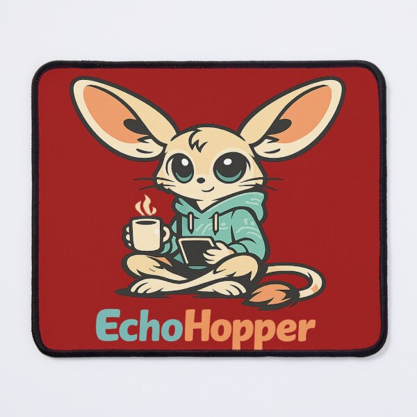 Item preview, EchoHopper Coffee Mode Cute Jerboa Tech Companion designed and sold by Mladen Rudonja Studio.