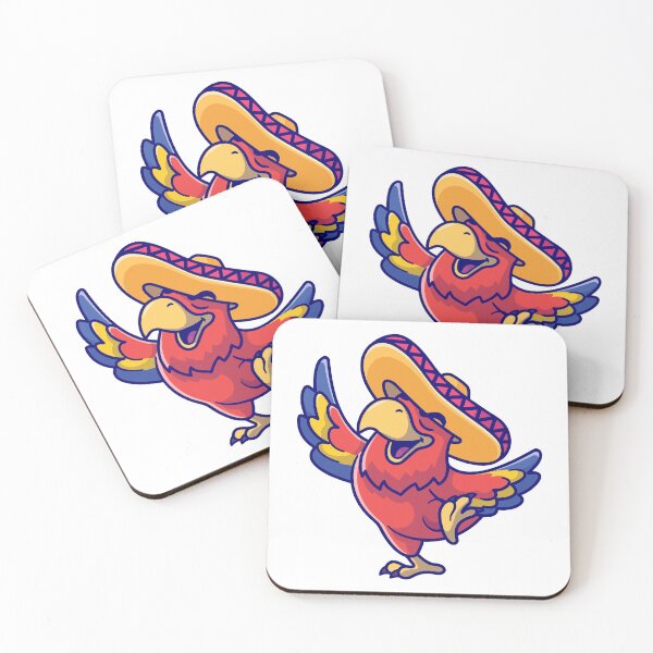 Item preview, Funny Cartoon Parrot Wearing a Mexican Sombrero Hat designed and sold by rchabnb.