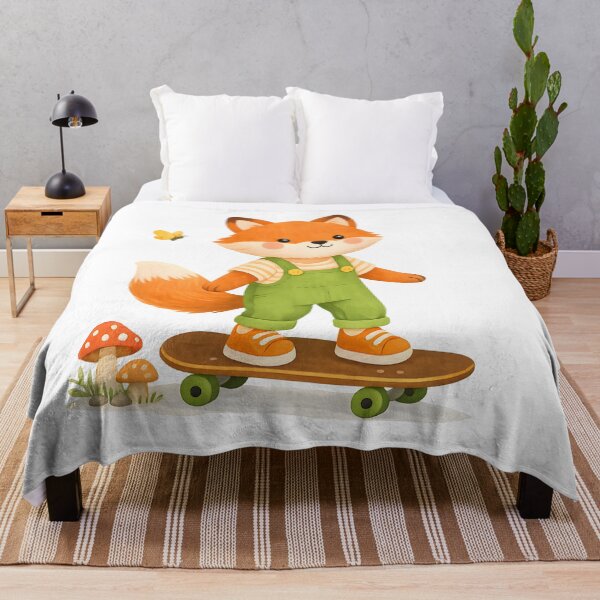 Item preview, Cute Fox on Skateboard Woodland Animal Kids Design designed and sold by LoveNurseries.