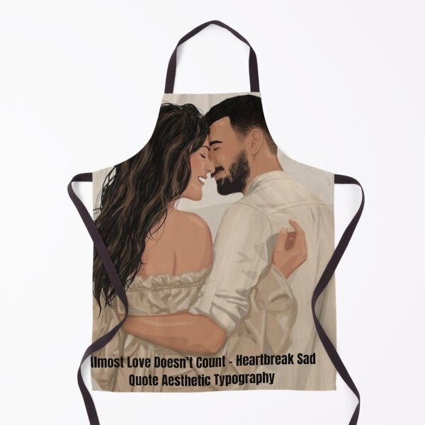 Item preview, Almost Love Doesn’t Count – Heartbreak Sad Quote Aesthetic Typography designed and sold by Pink Chaos Club.