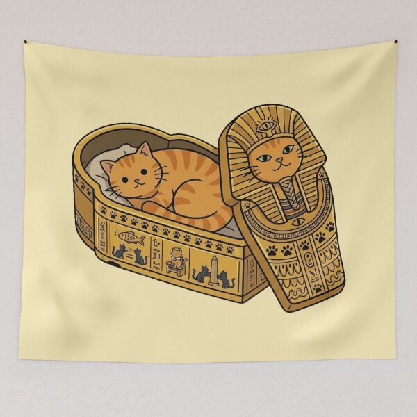 Item preview, Ancient Egyptian Sarcophagus Cat - Funny cat sleeping designed and sold by MythoWorldddd.