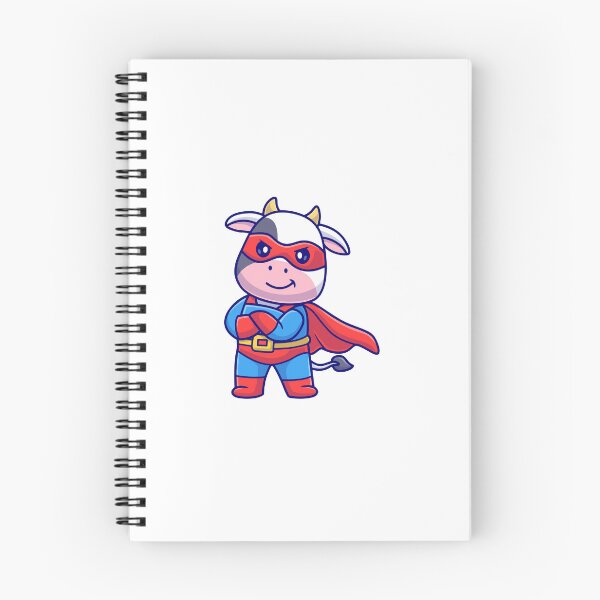 Item preview, Cute Superhero Cow with Cape Cartoon designed and sold by rchabnb.