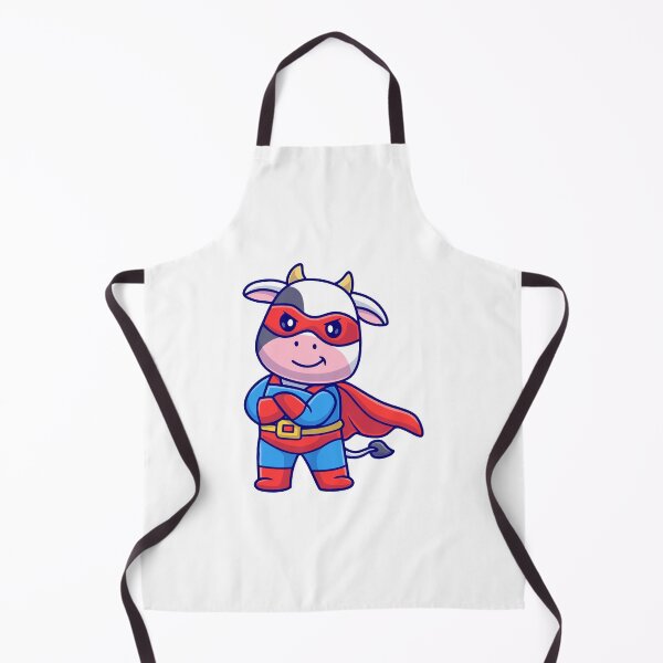 Item preview, Cute Superhero Cow with Cape Cartoon designed and sold by rchabnb.