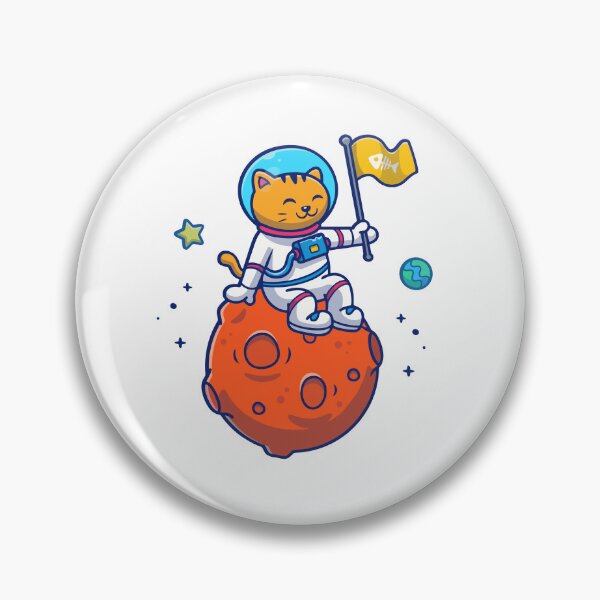 Item preview, Cute Astronaut Cat Sitting on Mars Planet designed and sold by rchabnb.