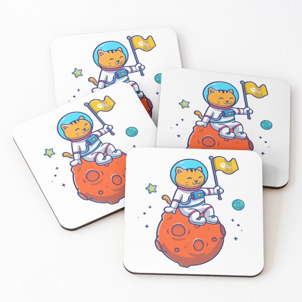 Item preview, Cute Astronaut Cat Sitting on Mars Planet designed and sold by rchabnb.