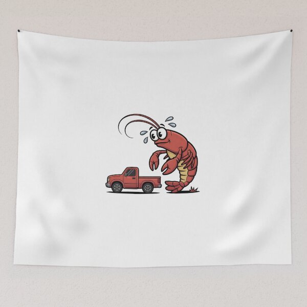 Item preview, Crawfish Beside Pickup Truck designed and sold by AbanoubStore.
