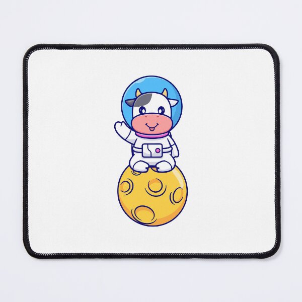 Item preview, Cute Astronaut Cow Waving on Moon Planet designed and sold by rchabnb.