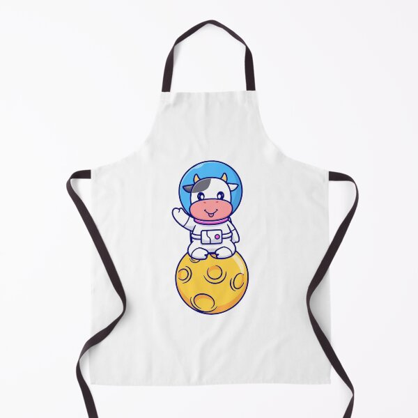 Item preview, Cute Astronaut Cow Waving on Moon Planet designed and sold by rchabnb.