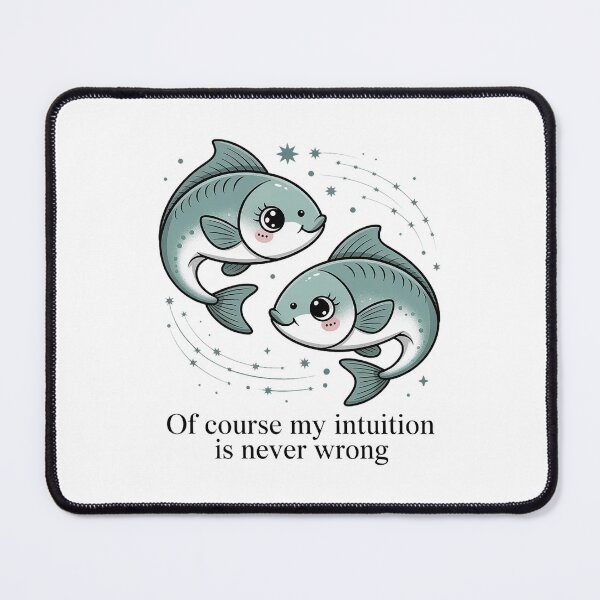 Item preview, Cute Pisces Zodiac Design – Of Course My Intuition Is Never Wrong designed and sold by Cool-cat-art.