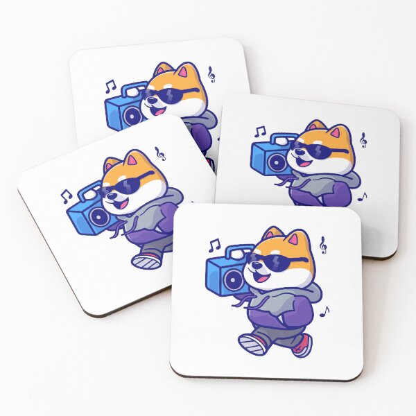 Item preview, Cool Shiba Inu Dog Walking with Boombox designed and sold by rchabnb.