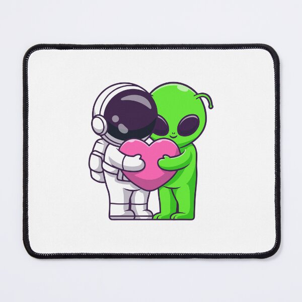Item preview, Cute Astronaut and Alien Sharing Love Heart designed and sold by rchabnb.