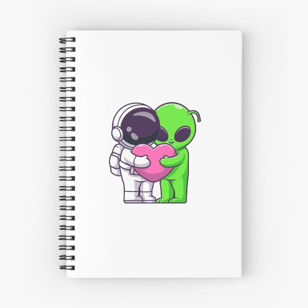 Item preview, Cute Astronaut and Alien Sharing Love Heart designed and sold by rchabnb.