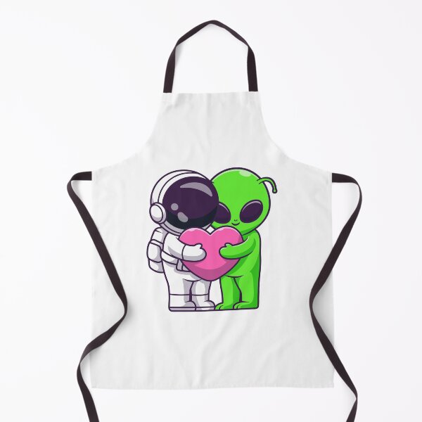 Item preview, Cute Astronaut and Alien Sharing Love Heart designed and sold by rchabnb.
