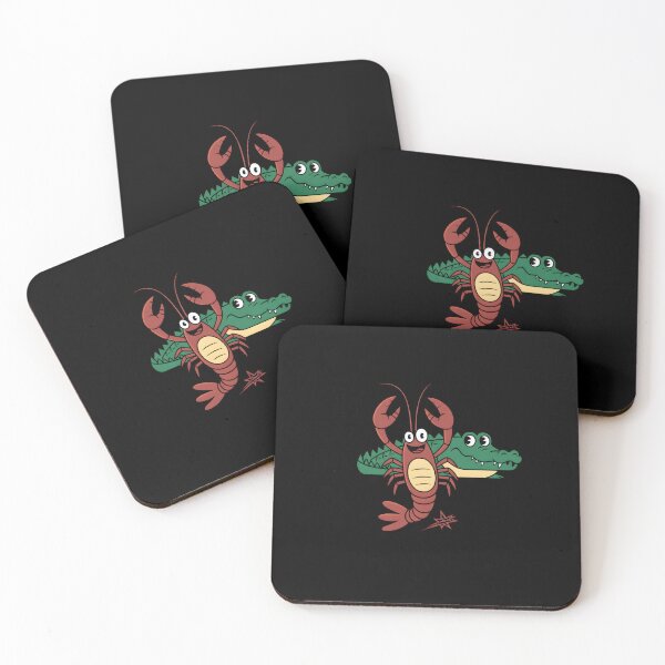 Item preview, Vintage Cartoon Lobster and Crocodile Retro Animation Style designed and sold by AbanoubStore.