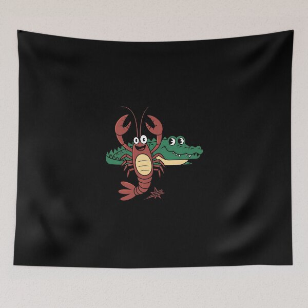 Item preview, Vintage Cartoon Lobster and Crocodile Retro Animation Style designed and sold by AbanoubStore.