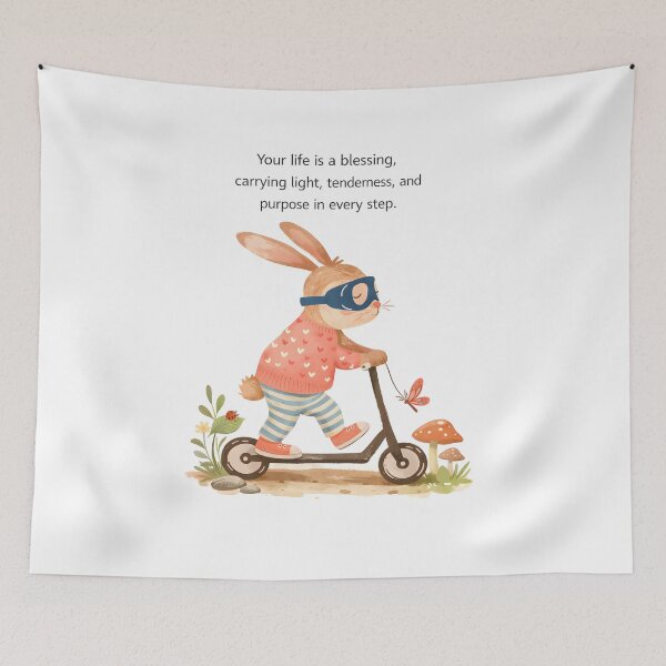 Item preview, Your Life Is a Blessing Cute Bunny Inspirational Kids Quote designed and sold by LoveNurseries.