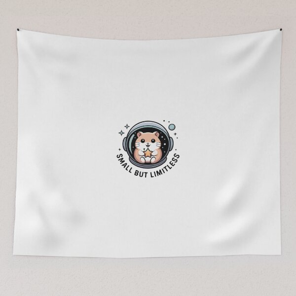 Item preview, Small But Limitless Space Hamster Cute Astronaut Cartoon Logo designed and sold by AbanoubStore.