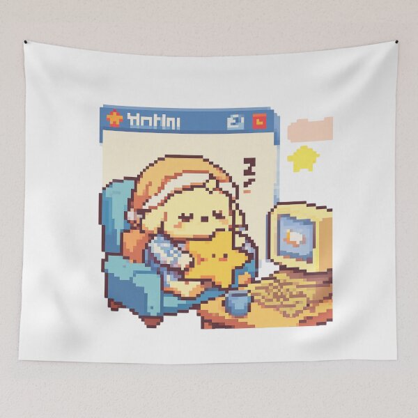 Item preview, Copy of Sleep Mode: Activated – Cute Pixel Cat designed and sold by MoodPrintsShop.