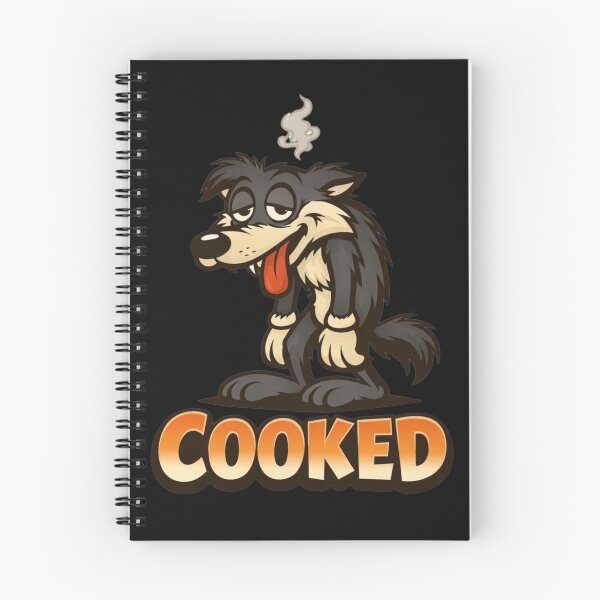 Item preview, Mentally Cooked Wolf Social Anxiety Introvert Humor Typography Design designed and sold by LoneTide.