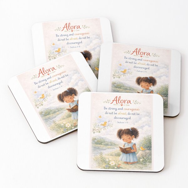 Item preview, Alora Personalized Christian Kids Joshua 1:9 Bible Verse designed and sold by LoveNurseries.