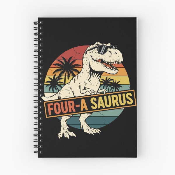Item preview, Four a Saurus Birthday T Rex 4 Year Old Dino 4th Dinosaur designed and sold by PopStars1993.